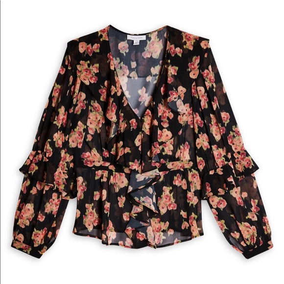 Topshop Floral Blouse - Picture 4 of 5